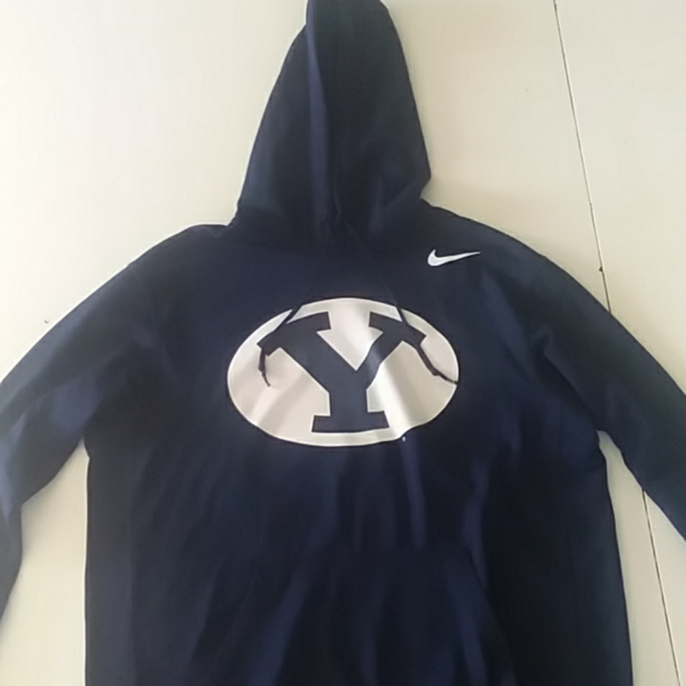 I am selling a Nike BYU hoodie.